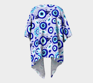 Lucky Evil Eye Draped Kimono