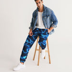 Electric Blue Lightning Men's Track Pants