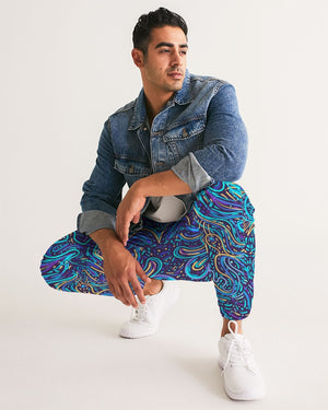 Psychedelic Blue Love Men's Track Pants