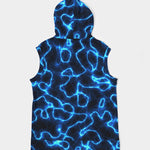 Electric Blue Lightning Men's Premium Heavyweight Sleeveless Hoodie