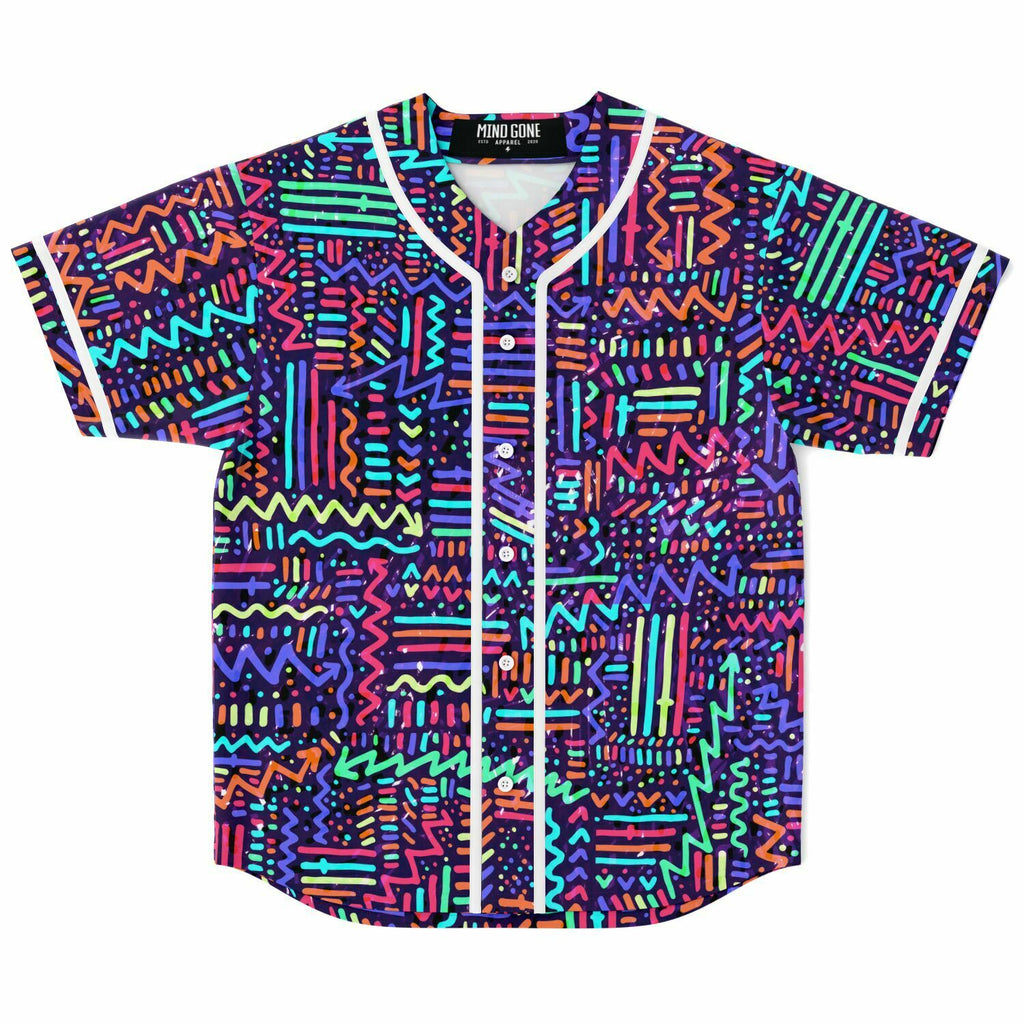 Psychedelic Cyber Trip Baseball Jersey