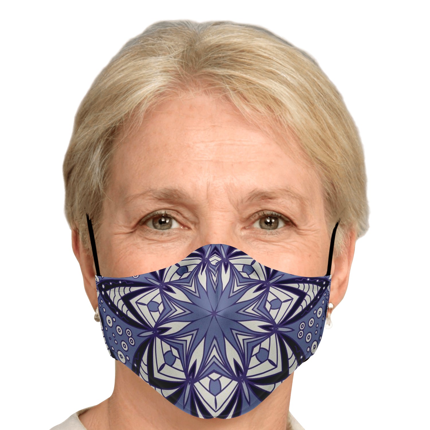 Blue Mandala Face Mask With Filters - Mind Gone
