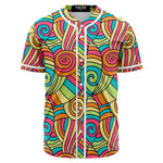 Groovy Pastel Hippie Baseball Jersey