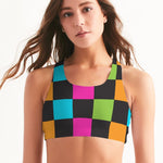 80s Retro Pop Women's Seamless Sports Bra