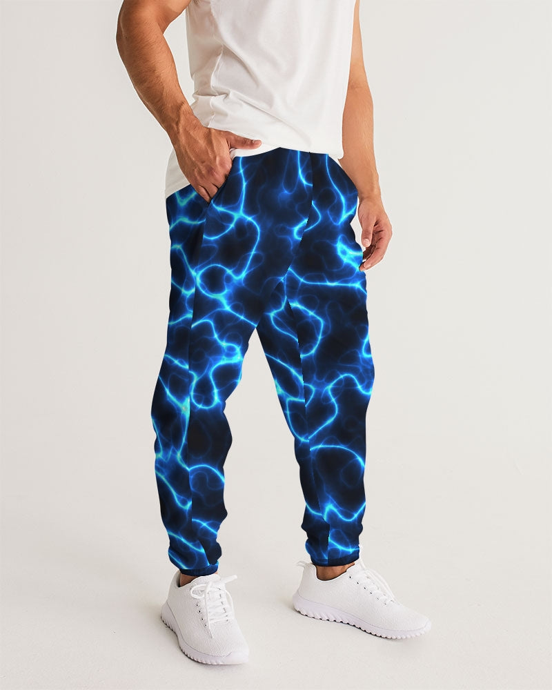 Electric Blue Lightning Men's Track Pants