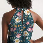 Beautiful Daisy Flowers Women's Halter Dress