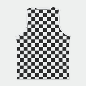 Checkered Rave Mens Binded Tank Top