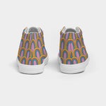 Groovy Summer Rainbows Kids Hightop Canvas Shoes