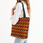 70s Retro Vibe Canvas Zip Tote