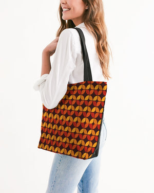 70s Retro Vibe Canvas Zip Tote