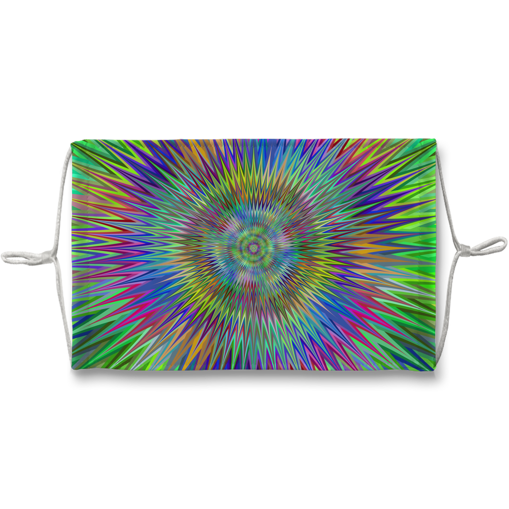 Colorful Trippy Fractal Face Mask