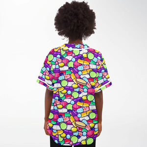 Trippy Colorful Pills EDM Baseball Jersey