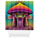 Cute Mushroom Frogcore Shower Curtain