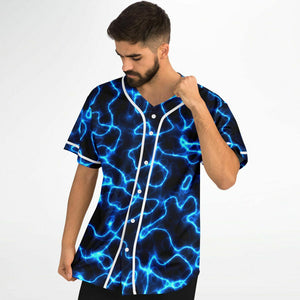 Electric Blue Lightning Festival Rave Jersery