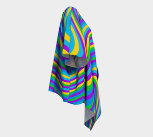 Groovy Vibes Draped Kimono Rave Duster