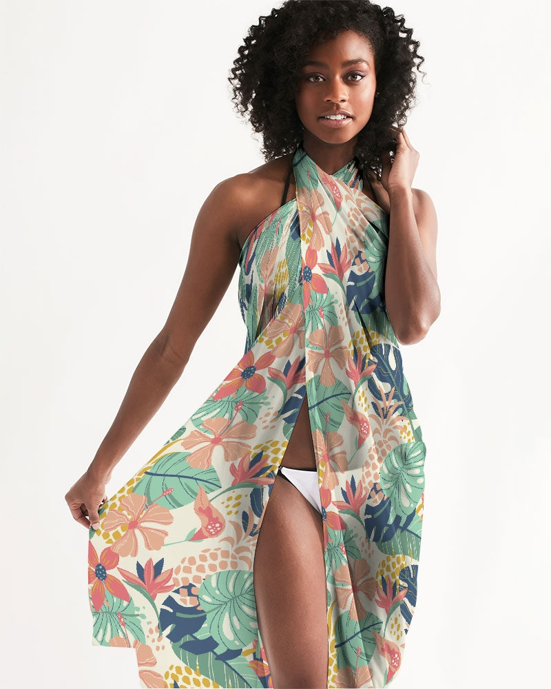 Summer Tropical Floral Swim Cover Up