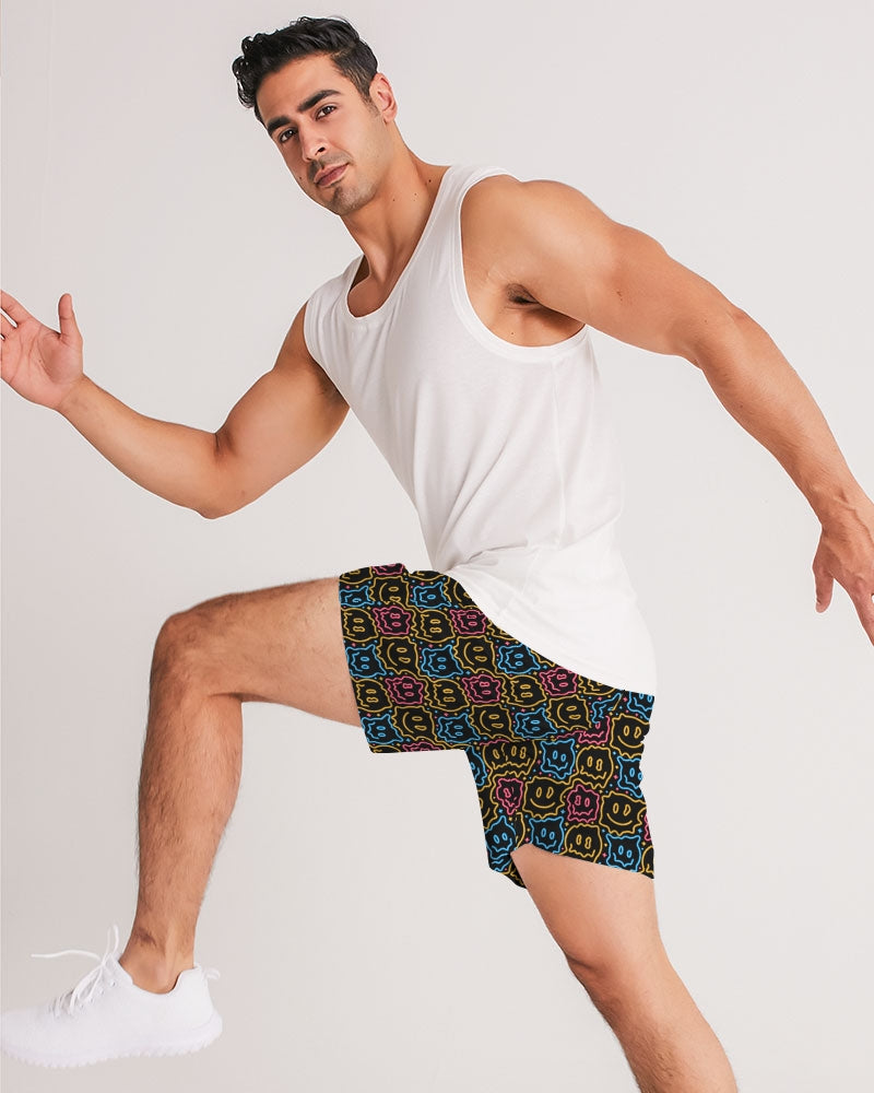 Drippy Smiley Faces Men's Jogger Shorts