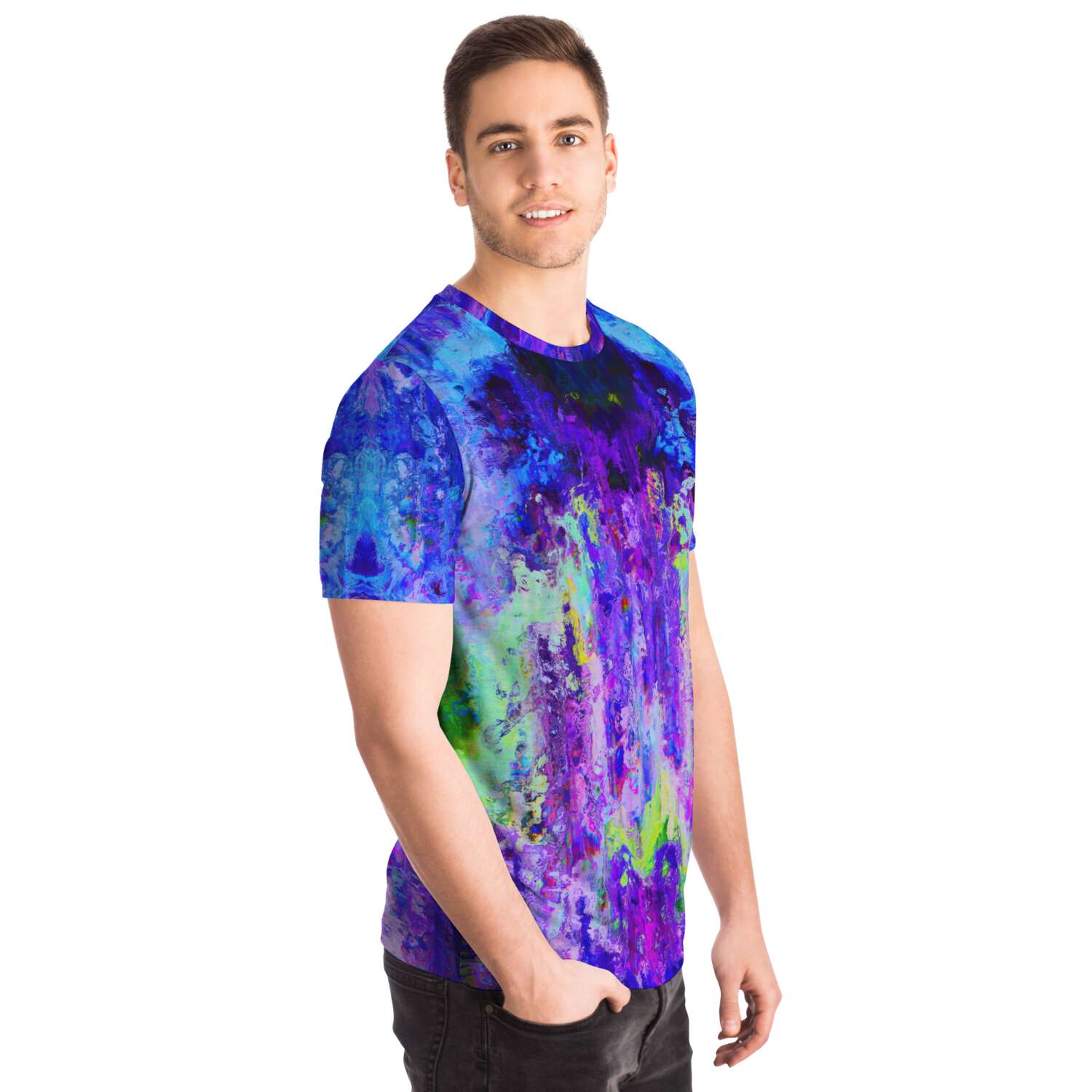 Blue Trippin Unisex T-Shirt - Abstract Paint Shirt - Mind Gone