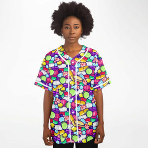 Trippy Colorful Pills EDM Baseball Jersey