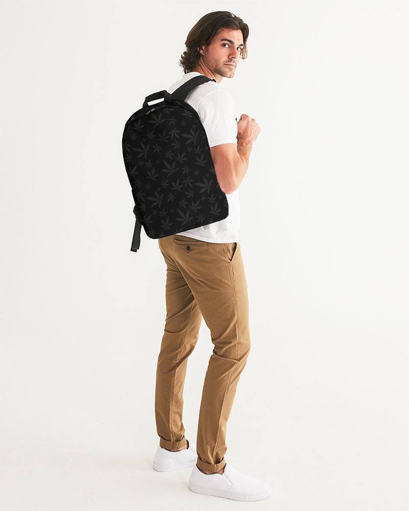 Stoner Marijuana Cannabis Leaves Large Backpack