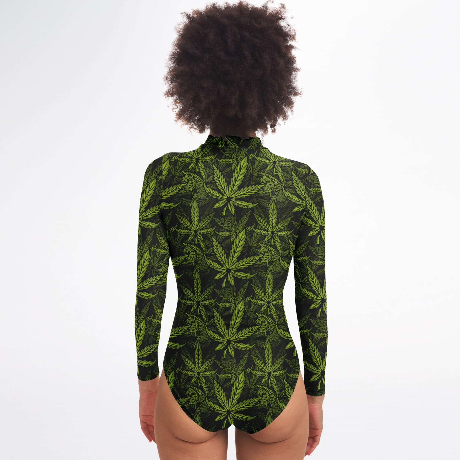 Cannabis Weed Full Sleeve Bodysuit