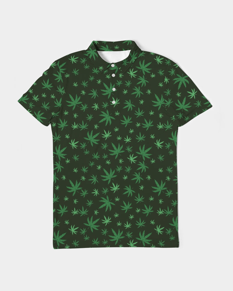 Kush Weed Men's Slim Fit Short Sleeve Polo