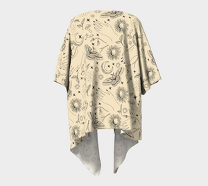 Mystical Magic Elements Draped Kimono