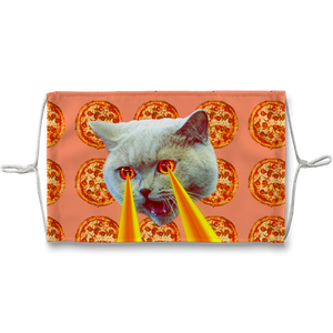 Pizza Cat Laser Beams Face Mask - Mind Gone