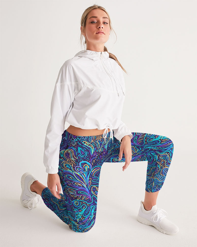 Psychedelic Blue Love Women's Track Pants