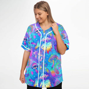 Blue Psychedelic Mushrooms Rave Jersey