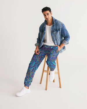 Psychedelic Blue Love Men's Track Pants