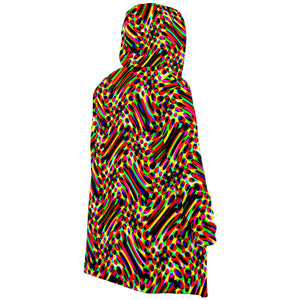 Psychedelic Phosphene Rave Cloak With Hood
