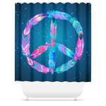 Feathers Of Peace Hippie Shower Curtain