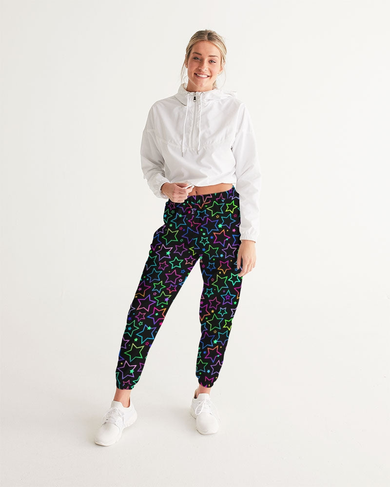 Bright Neon Stars Women's Track Pants