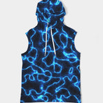 Electric Blue Lightning Men's Premium Heavyweight Sleeveless Hoodie