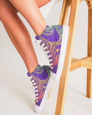 Trippy Synaptic Women's Hightop Canvas Shoe