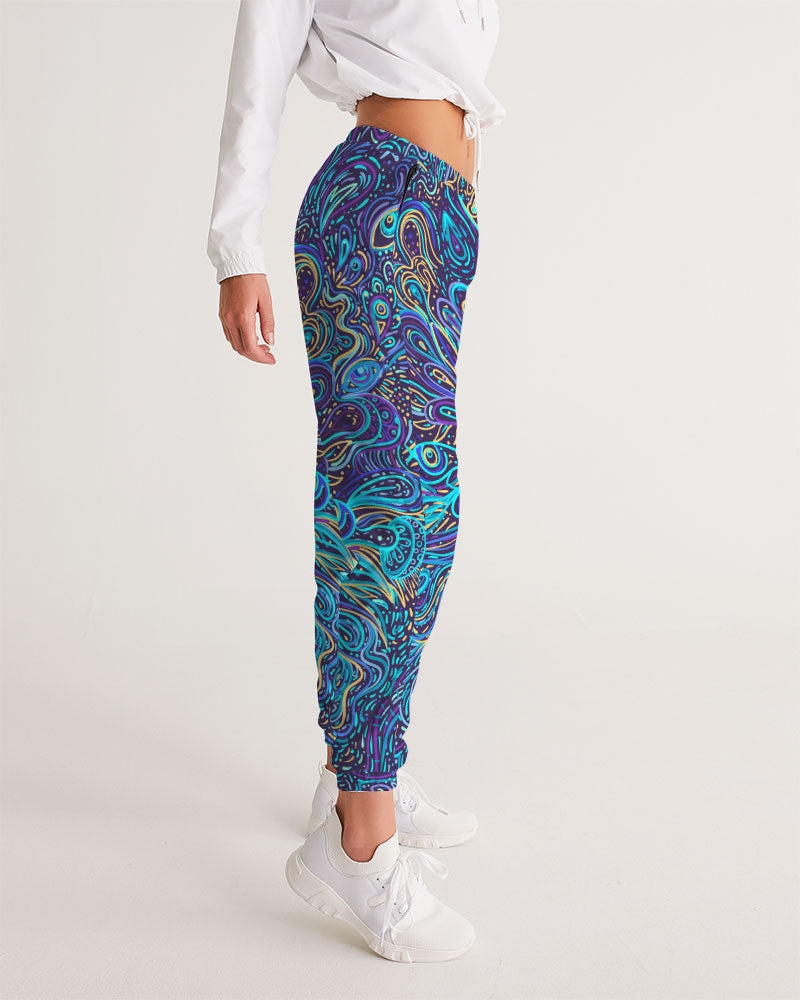 Psychedelic Blue Love Women's Track Pants