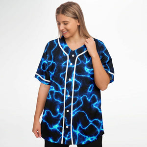 Electric Blue Lightning Festival Rave Jersery