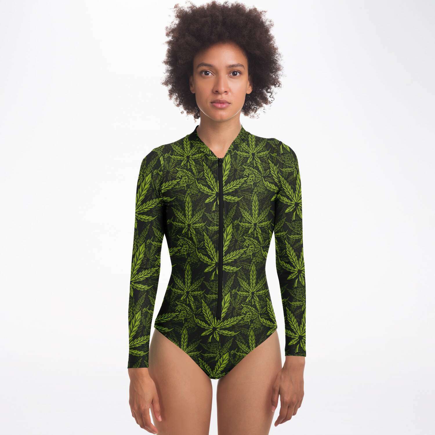 Cannabis Weed Full Sleeve Bodysuit