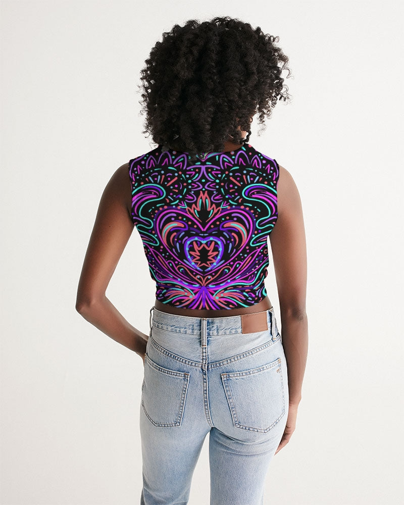 Shamanic Magick Psychedelic Women's Twist-Front Tank