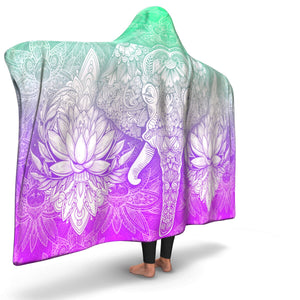 Purple Mandala Elephant Hooded Blanket - Mind Gone