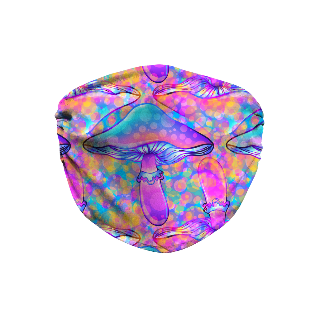 Psychedelic Mushroom Print Face Mask