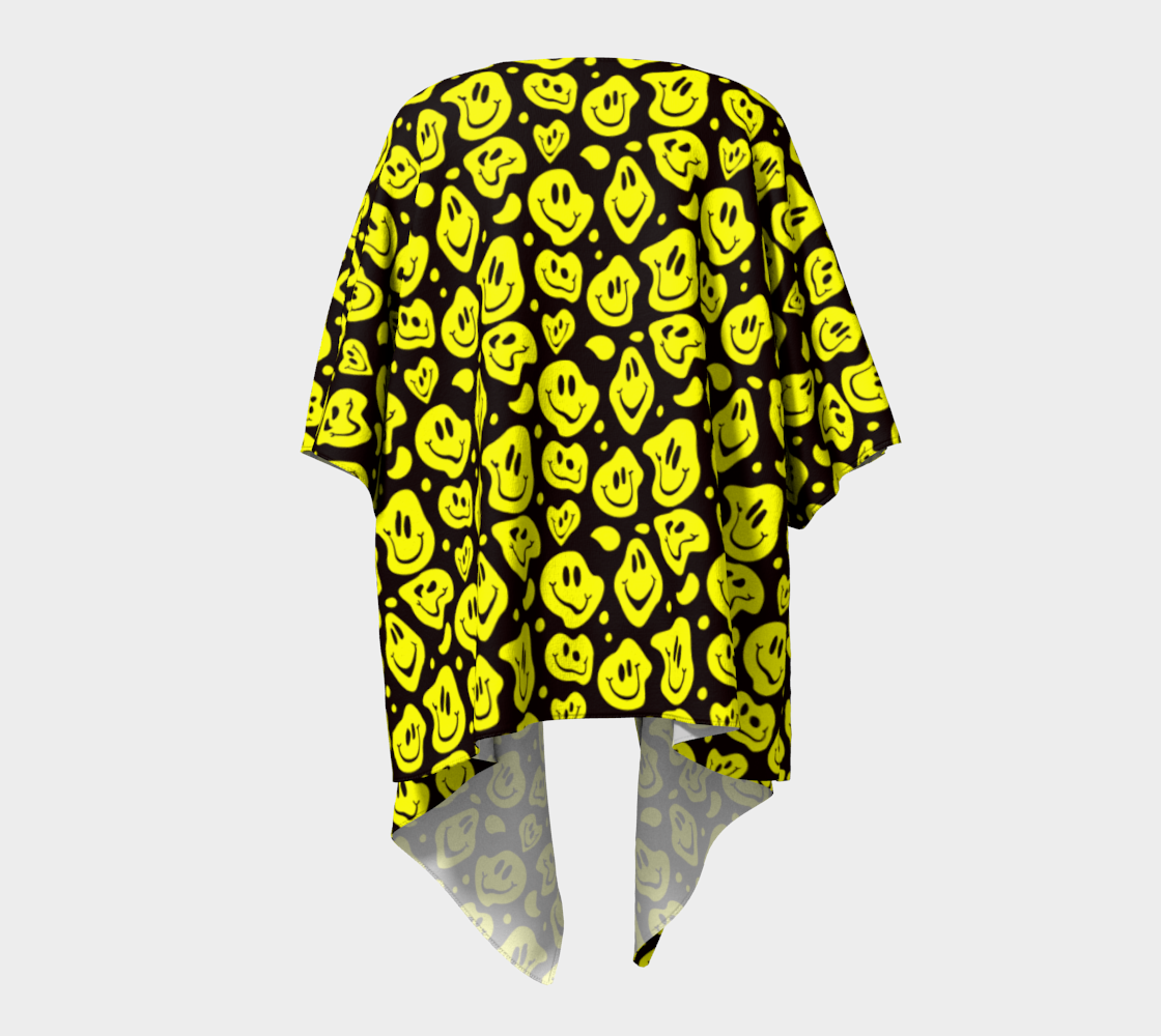 Melting Smiley Face Rave Duster Kimono