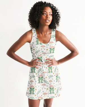 Boho Mushroom Froggy Women's Racerback Dress