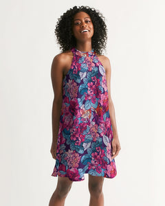 Floral Spirit Women's Halter Dress