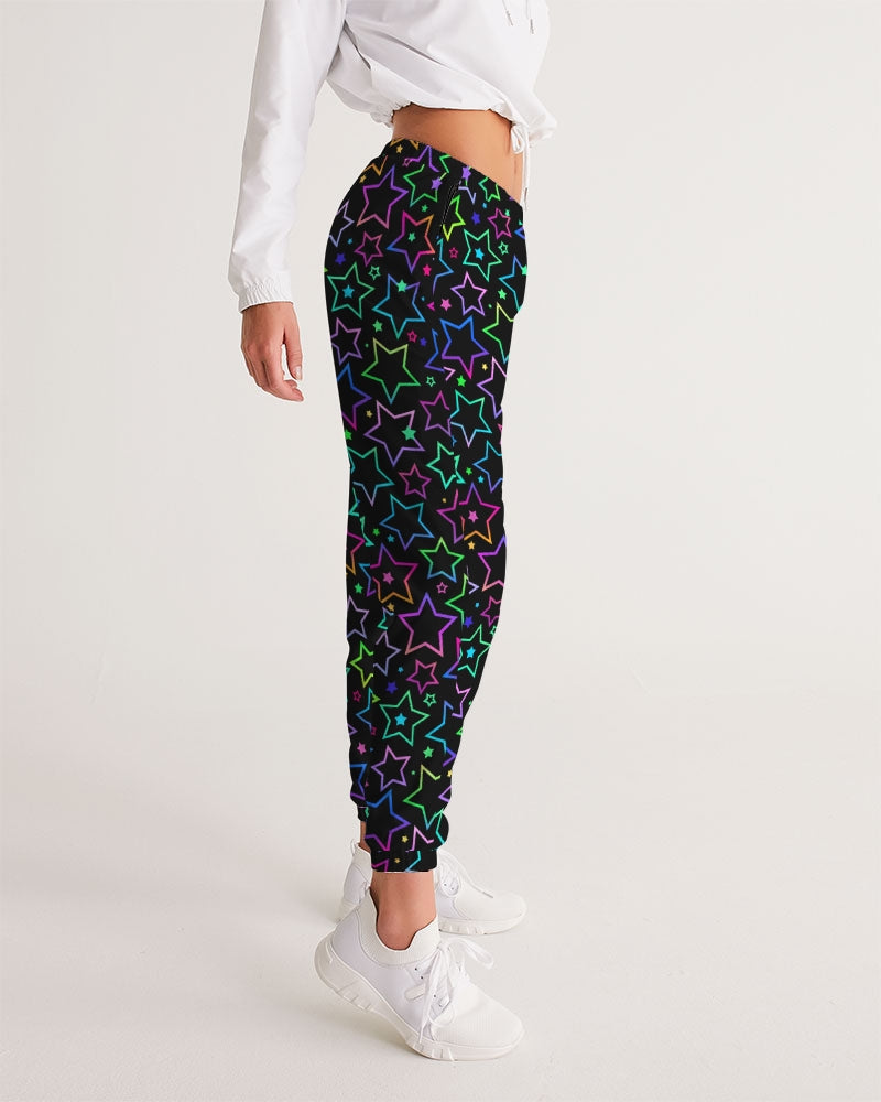 Bright Neon Stars Women's Track Pants