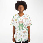 Boho Mushroom Froggy Baseball Jersey