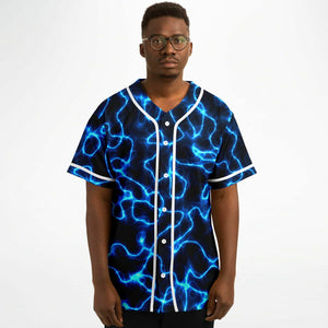 Electric Blue Lightning Festival Rave Jersery