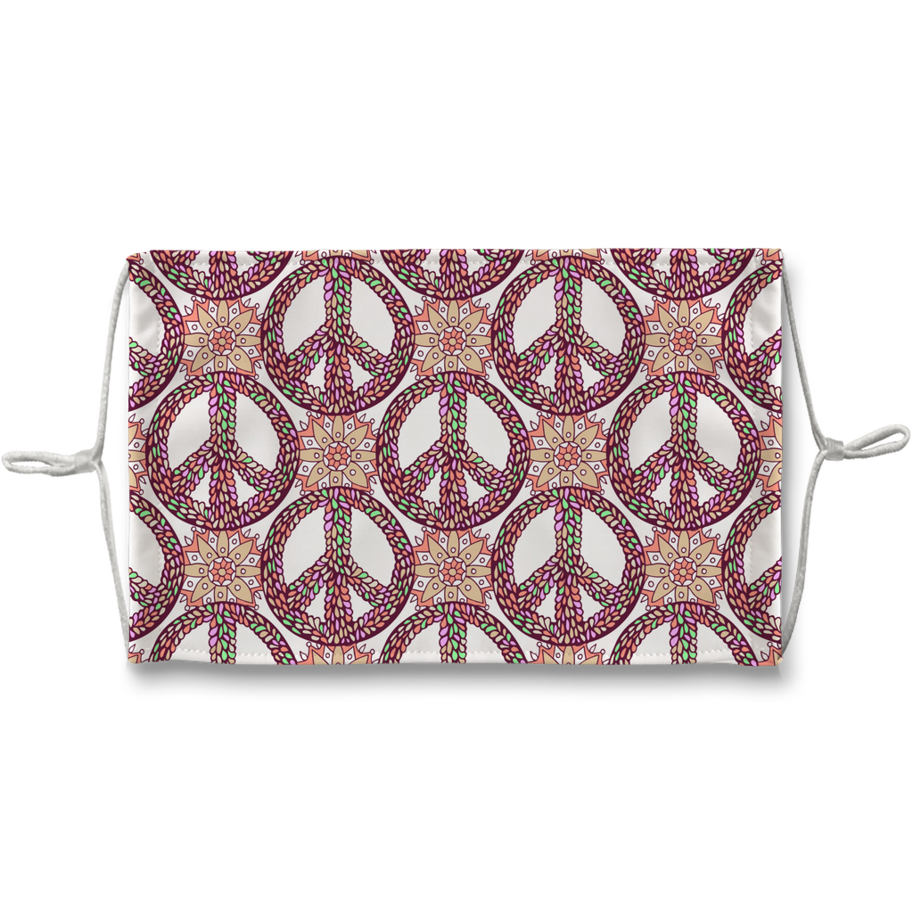 Peace Doodle Mandala Face Mask