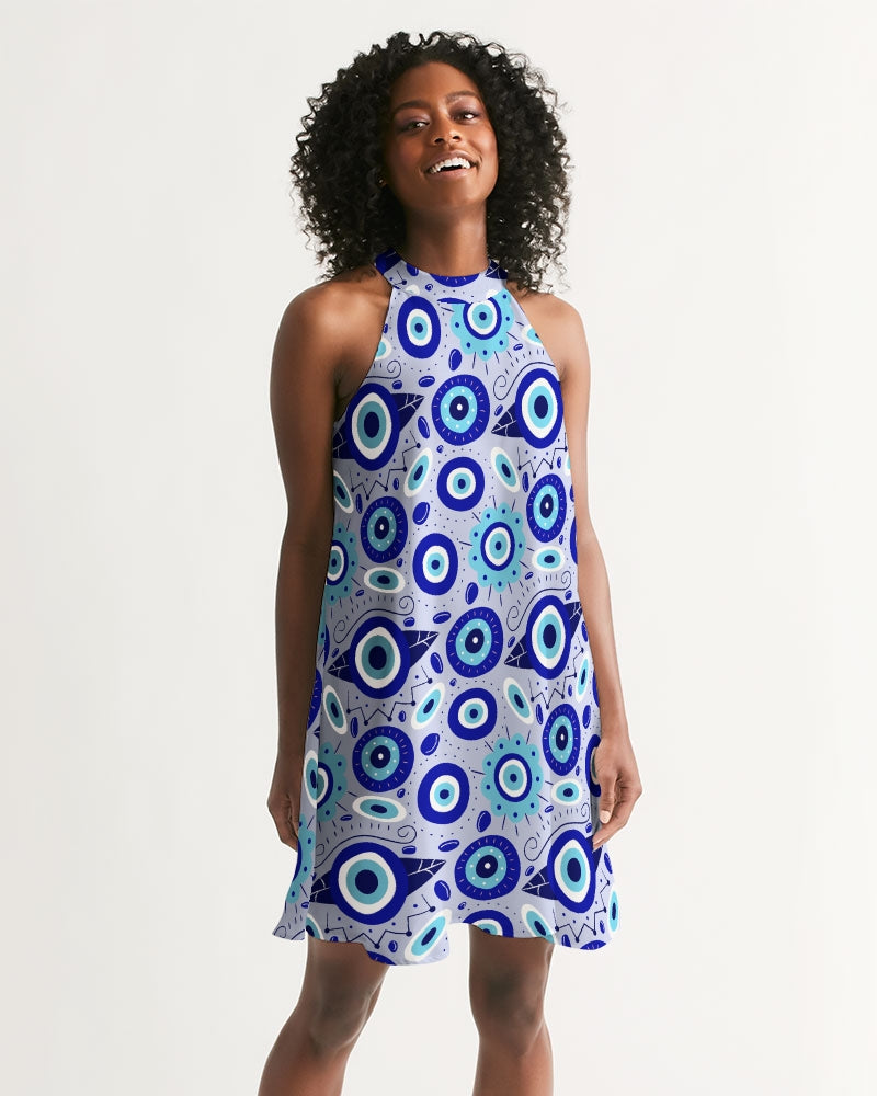 Lucky Evil Eye Women's Halter Dress